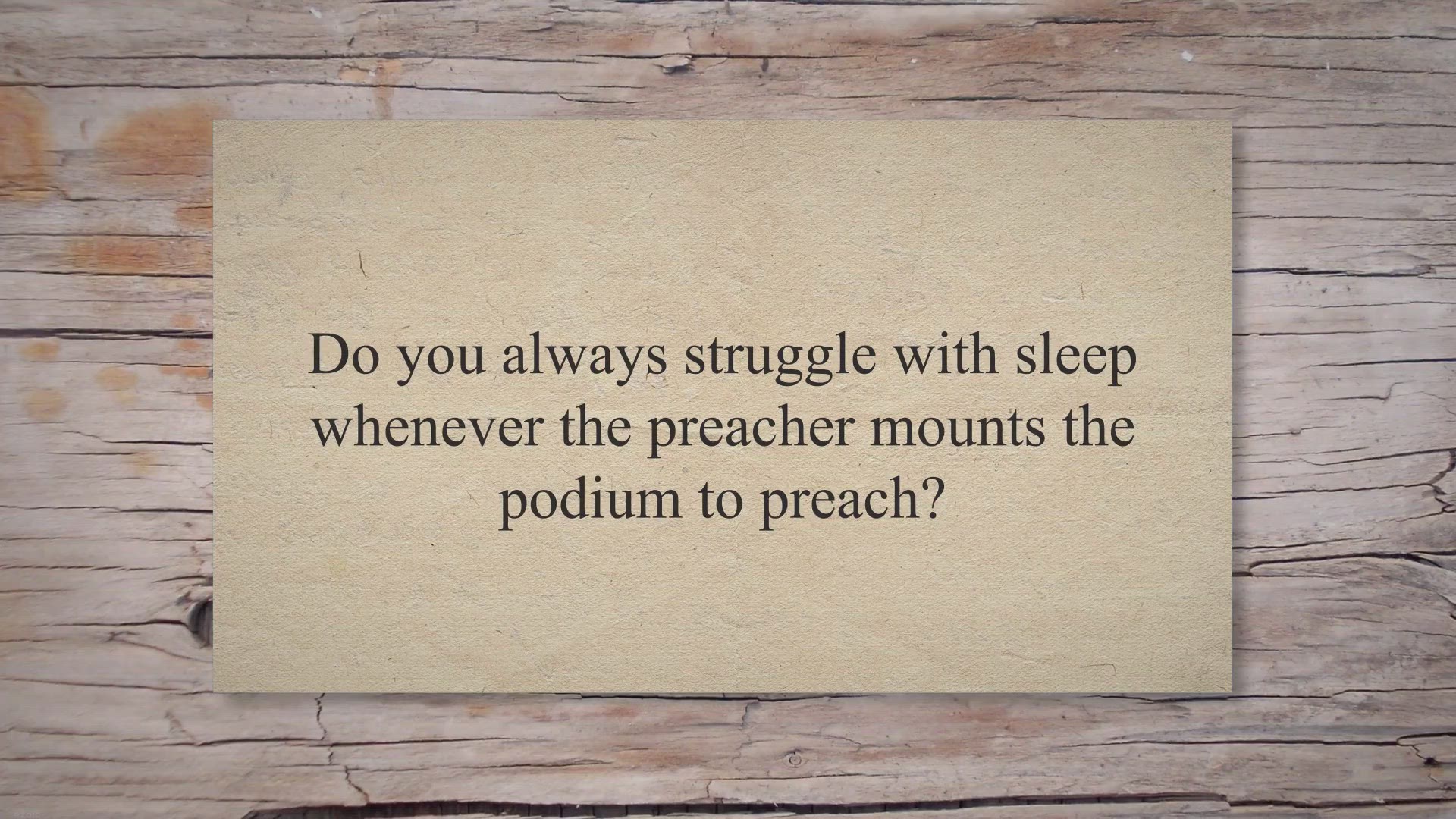 Video thumbnail for How To Prevent Sleeping In Church During The Sermon Period: 9 Sure Practical Ways.