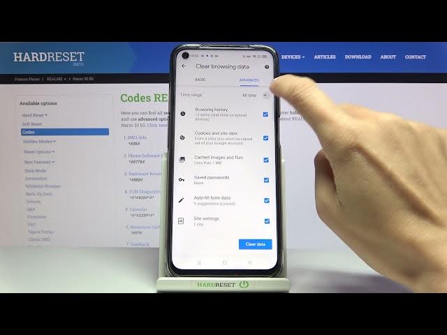 Video thumbnail for REALME Narzo 30 5G – Clear Browsing Data / Delete Browser Cookies