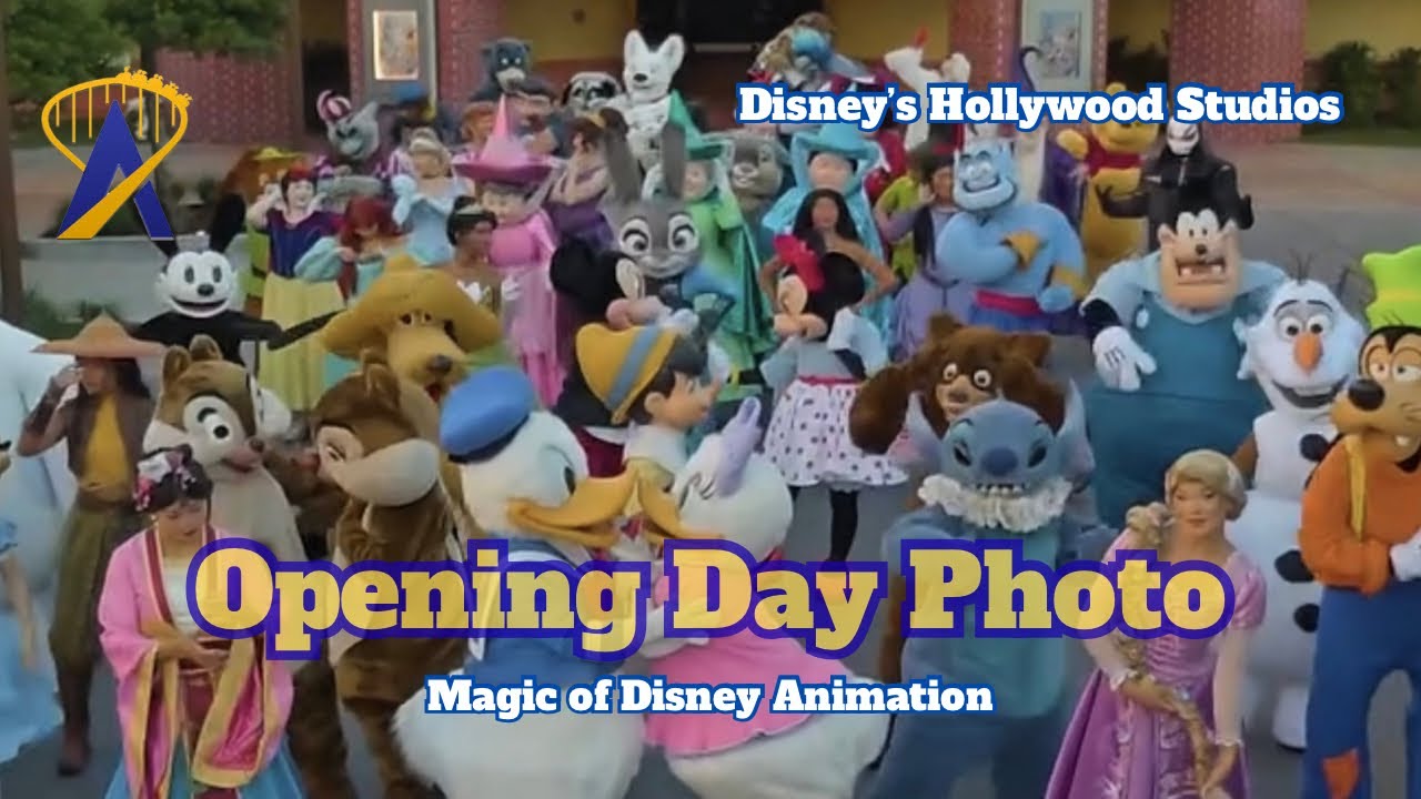 Video thumbnail for Opening Day Photo at the Magic of Disney Animation - Disney's Hollywood Studios