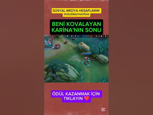 Video thumbnail for Beni kobalayan Karina'nın sonu #MLBB #karina #mlbbkarina #mobilelegends #mobilelegendsbangbang