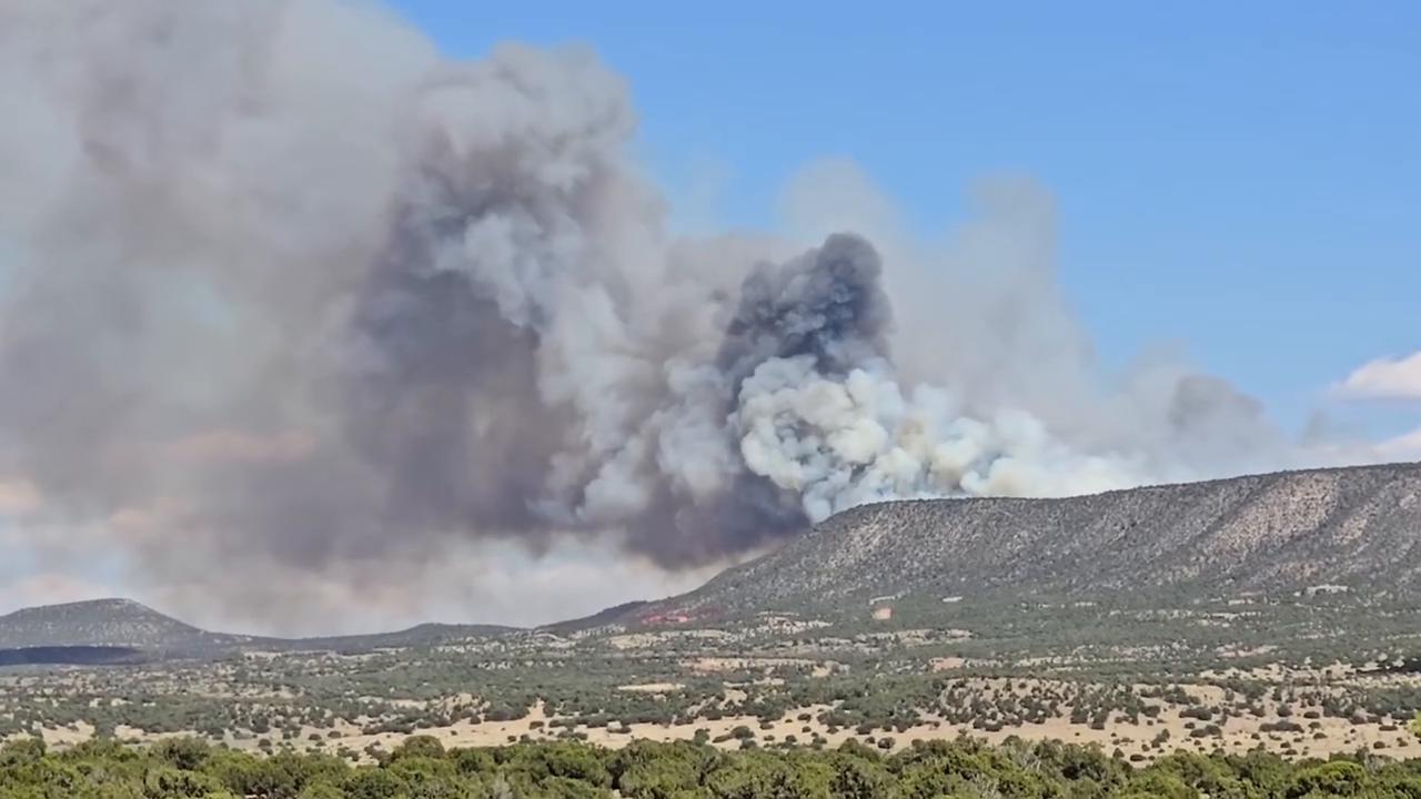 Video thumbnail for US: Deer Canyon Fire Threatens Structures and Prompts Evacuations in New Mexico.