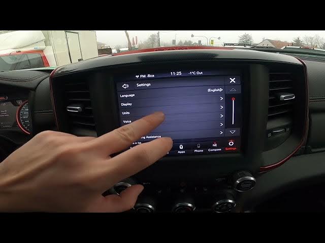 Video thumbnail for How to Change Units in Dodge RAM REBEL 1500 II ( 2019 - now ) - Set New Speed Units