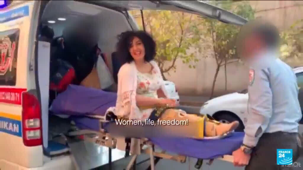 Video thumbnail for Iranian Nobel laureate Narges Mohammadi hospitalised