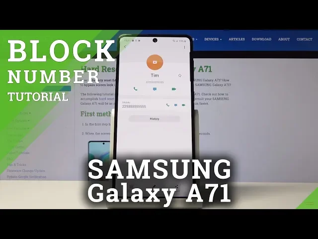 Video thumbnail for How to Block a Number in Samsung Galaxy A71 – Create a Blacklist