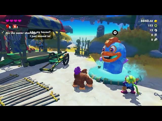 Video thumbnail for Donkey Kong Bananza - Lagoon Layer SL 101: Meet Li' Eelevator (Teleport Tutorial) Talk To Monkeys