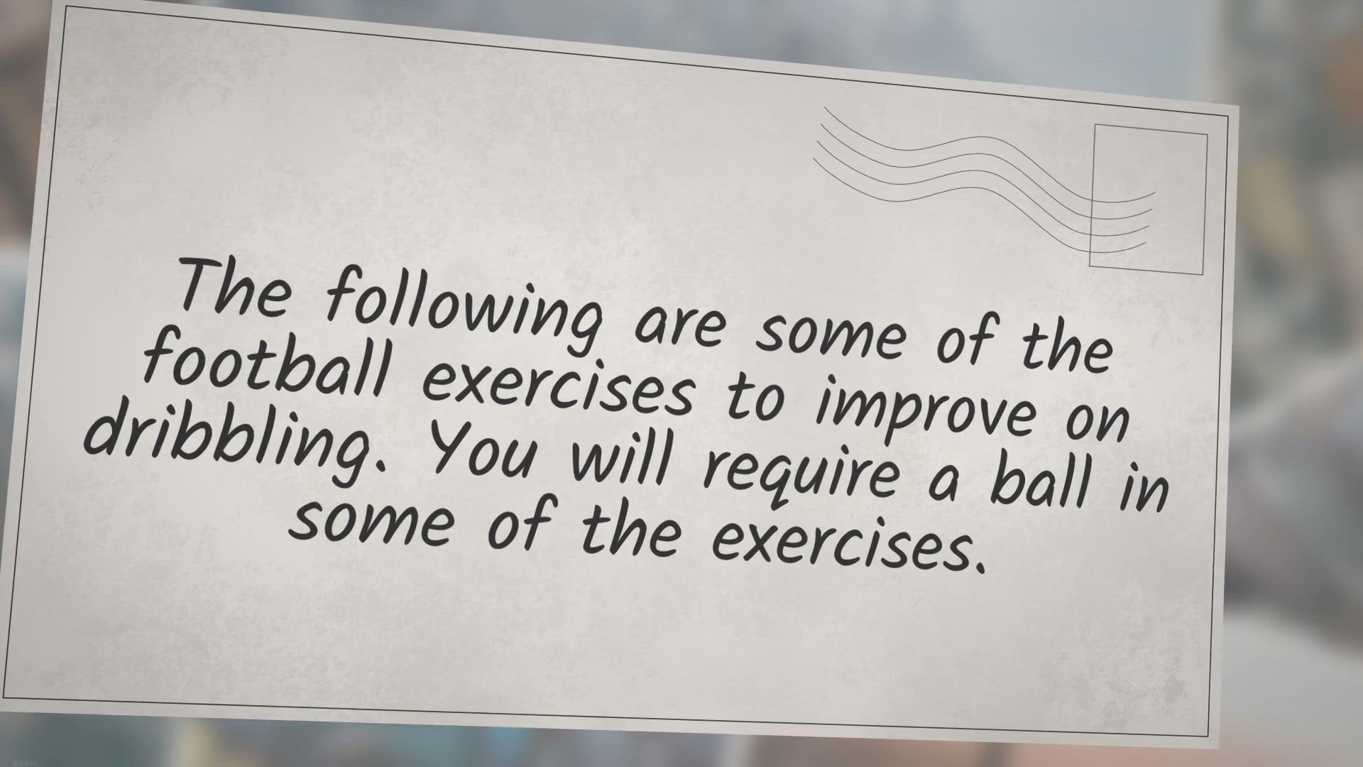 Video thumbnail for Football exercises/drills to improve on dribbling