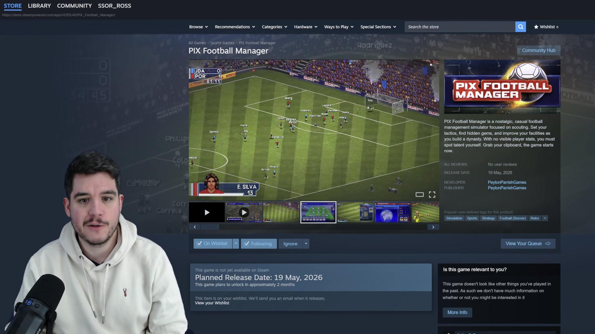 Video thumbnail for NEW GAME! This Indie Football Manager Is Addictive… | PIX Football Manager
