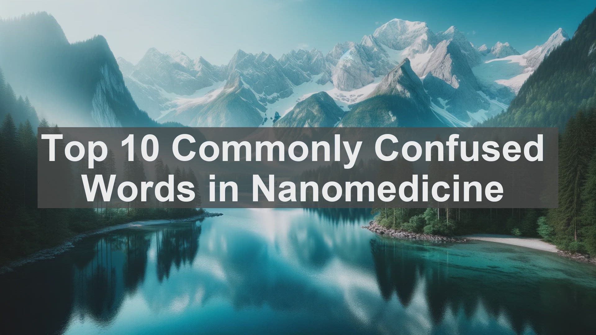 'Video thumbnail for Top 10 Commonly Confused Words in Nanomedicine'