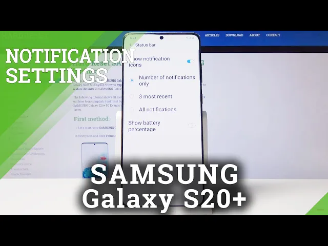 Video thumbnail for How to Personalize Notifications in Samsung Galaxy S20+ | Set Up Alerts