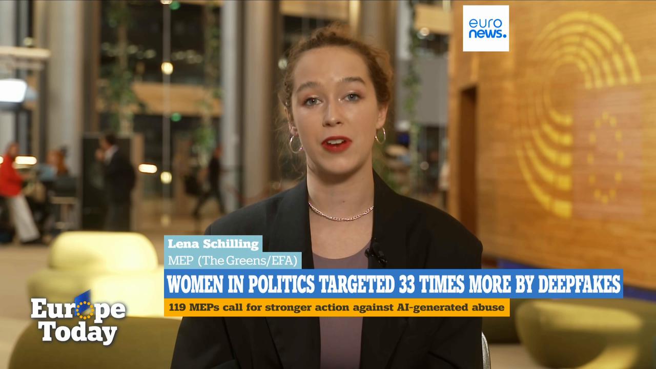 Video thumbnail for MEP Lena Schilling describes ‘immense shock’ after finding nude deepfakes of herself