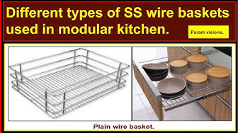 'Video thumbnail for Different types of SS wire baskets./Various types of wire baskets for modular kitchen.'