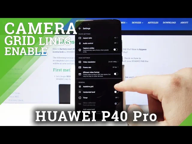 Video thumbnail for How to Activate Camera Help Lines in Huawei P40 Pro - Use Camera Grid Lines