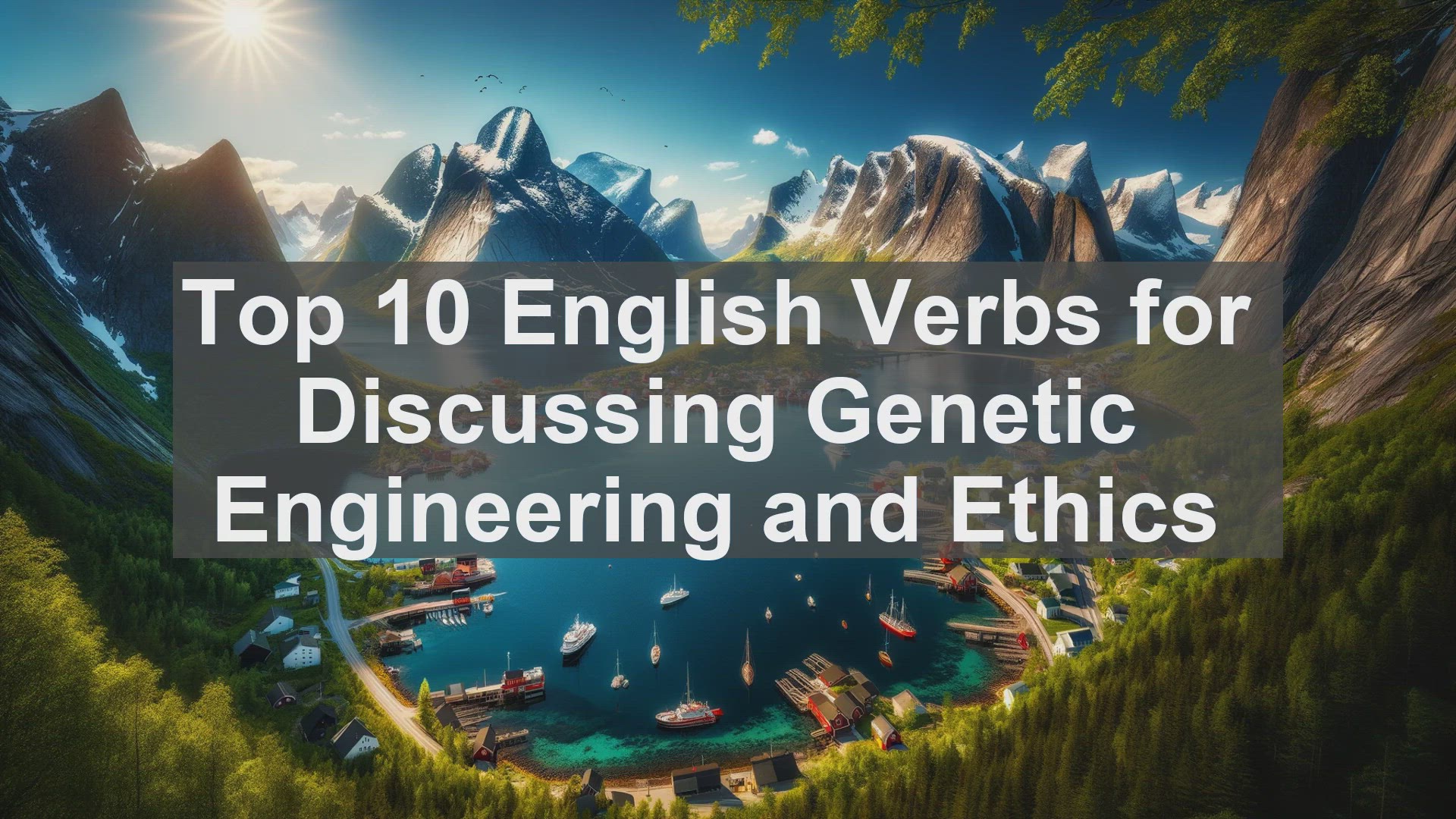 'Video thumbnail for Top 10 English Verbs for Discussing Genetic Engineering and Ethics'
