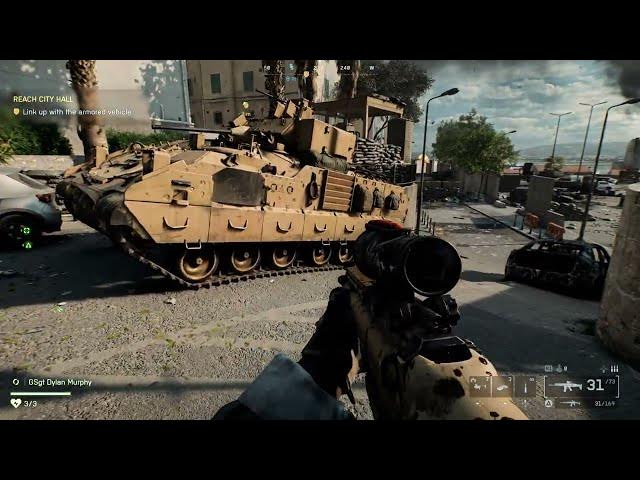 Video thumbnail for Battlefield 6 - Mission 3 Operation Gladius: Destroy Anti Tank Turret | Escort The Armor Vehicle