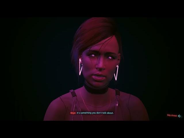 Video thumbnail for Cyberpunk 2077 - Automatic Love: Megabuilding H8: Clouds: Ask The Doll (Skye) About Evelyn | PS5 Pro