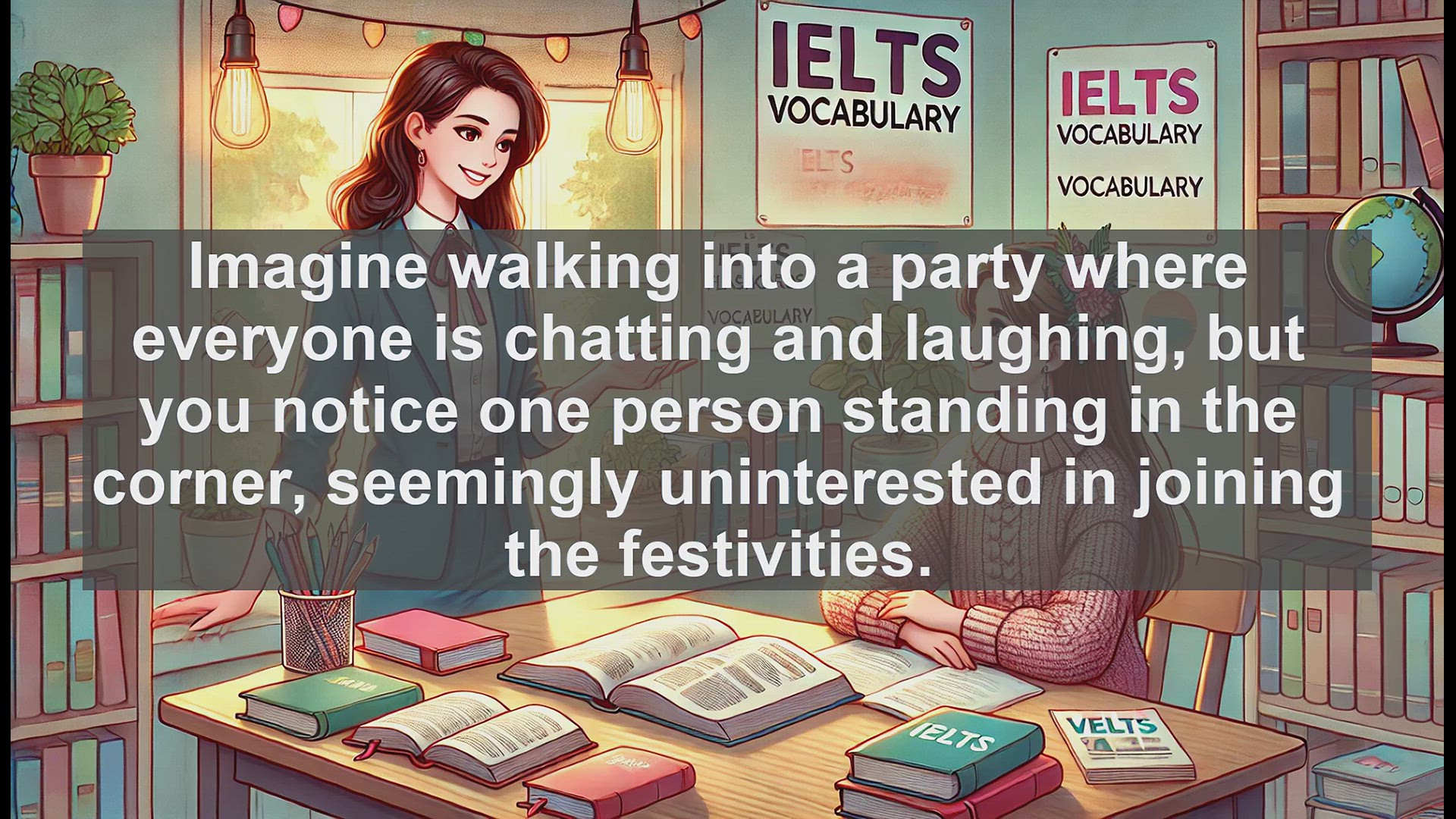 'Video thumbnail for 5000 Must Know IELTS 8.0 Vocabulary - Understanding 'Aloof': Boost Your IELTS Vocabulary'