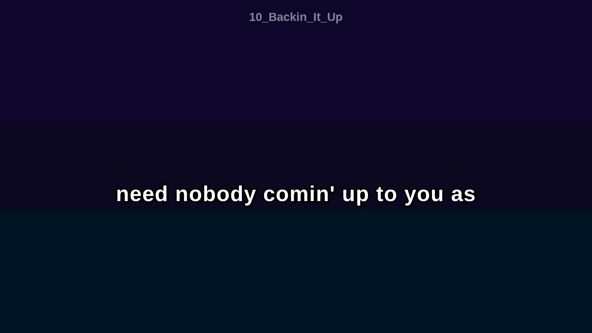 Video thumbnail for Karaoke W/ Lyrics: Backin' It Up | ARTificial Originals - not Tyler