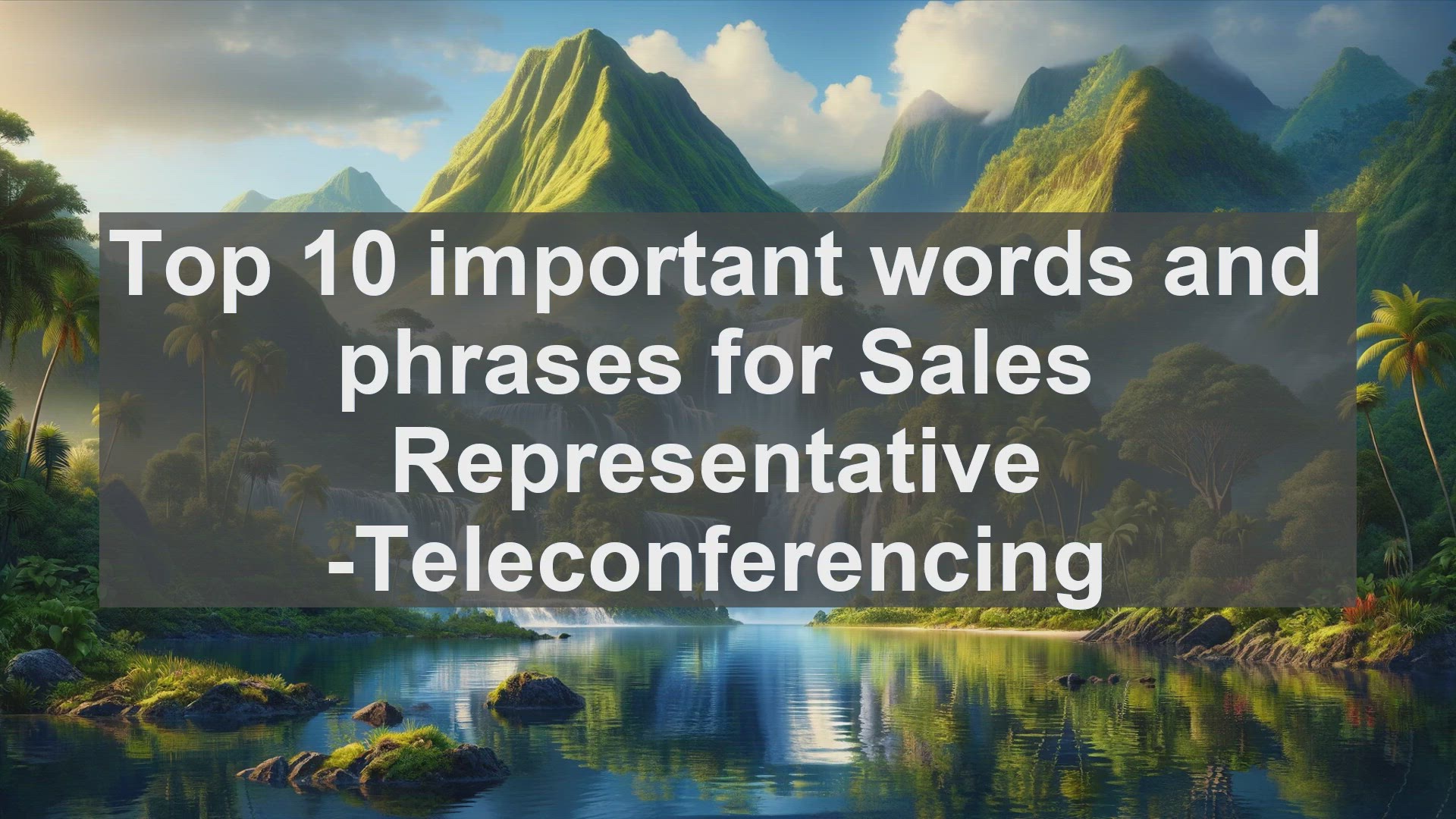 'Video thumbnail for Top 10 important words and phrases for Sales Representative Teleconferencing'
