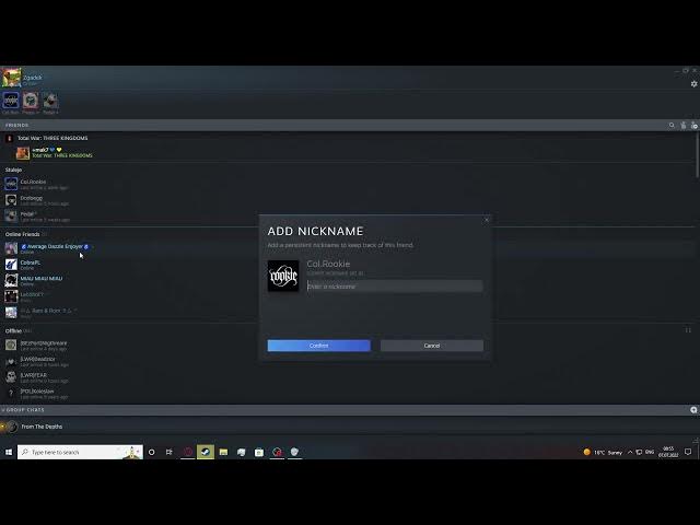 Video thumbnail for Steam 2022 - How To Add Nickname To Friends