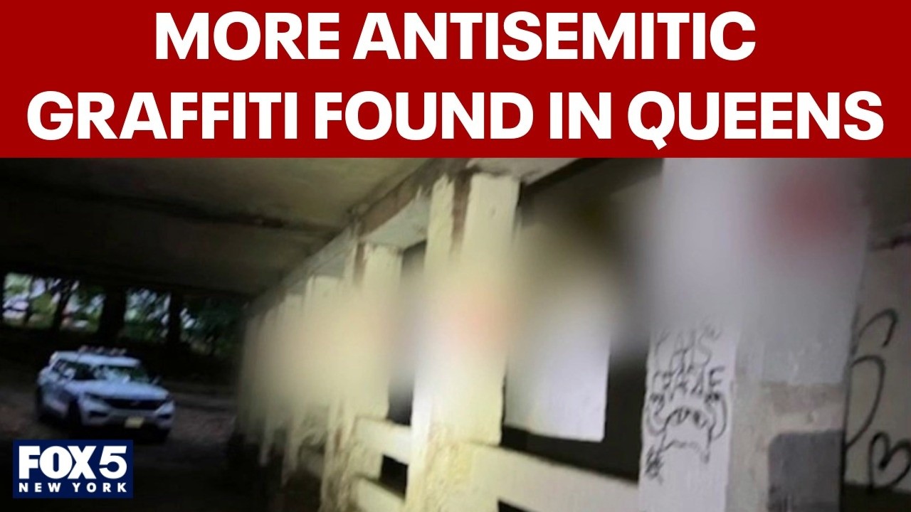 Video thumbnail for More antisemitic graffiti found in Queens