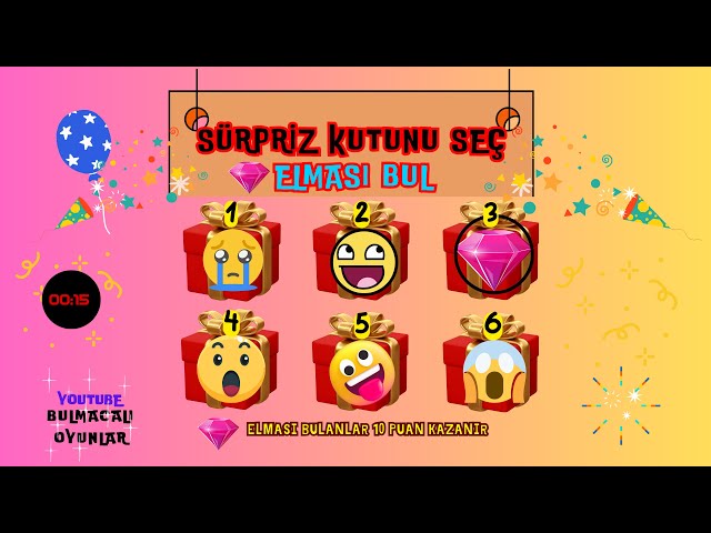 Video thumbnail for Elmasları Bul Puanları Kazan - Kutu Oyunları - BULMACALI OYUNLAR #kutuoyunları #sürprizkutusu