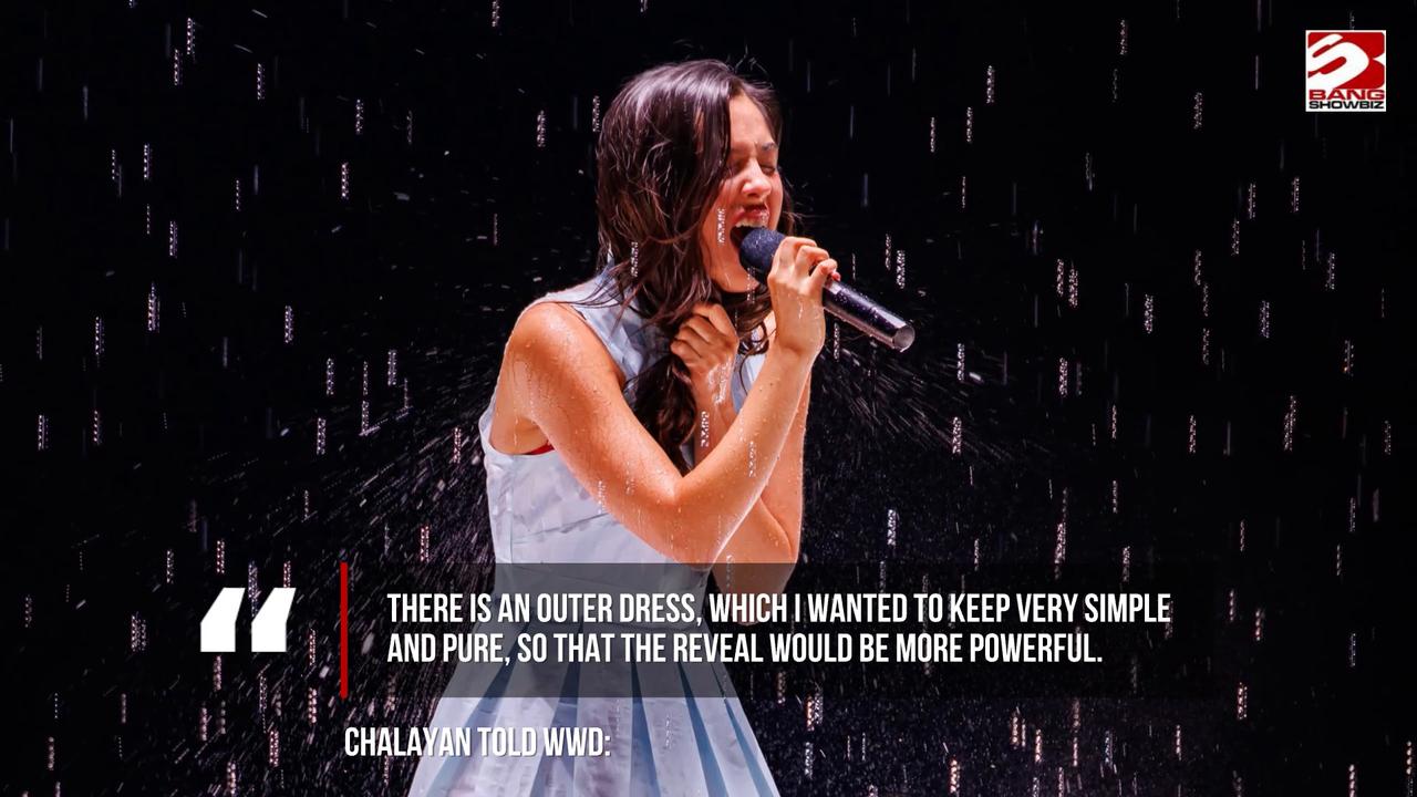 Video thumbnail for Designer behind Olivia Rodrigo’s dissolving dress reveals how it works