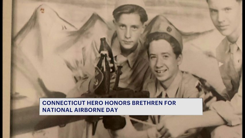 Video thumbnail for CT war hero honors paratroopers on National Airborne Day