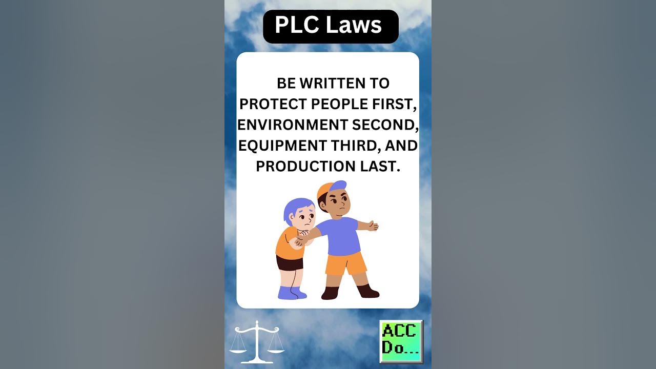 'Video thumbnail for PLC Laws #51 - ALL CODE THAT CAUSES MACHINERY, HAZMAT, OR HEAVY PRODUCT OF ANY KIND TO INTERACT...'