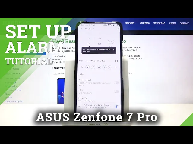 Video thumbnail for How to Set Up an Alarm Clock in ASUS Zenfone 7 Pro - Access Alarm Clock Options