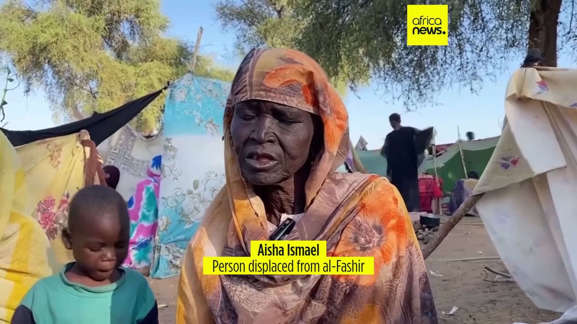 'Video thumbnail for Women displaced from al-Fashir in Sudan describe harrowing experiences'