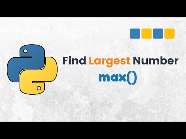 Video thumbnail for Python Tip: How to Find the Largest Number in a Python List