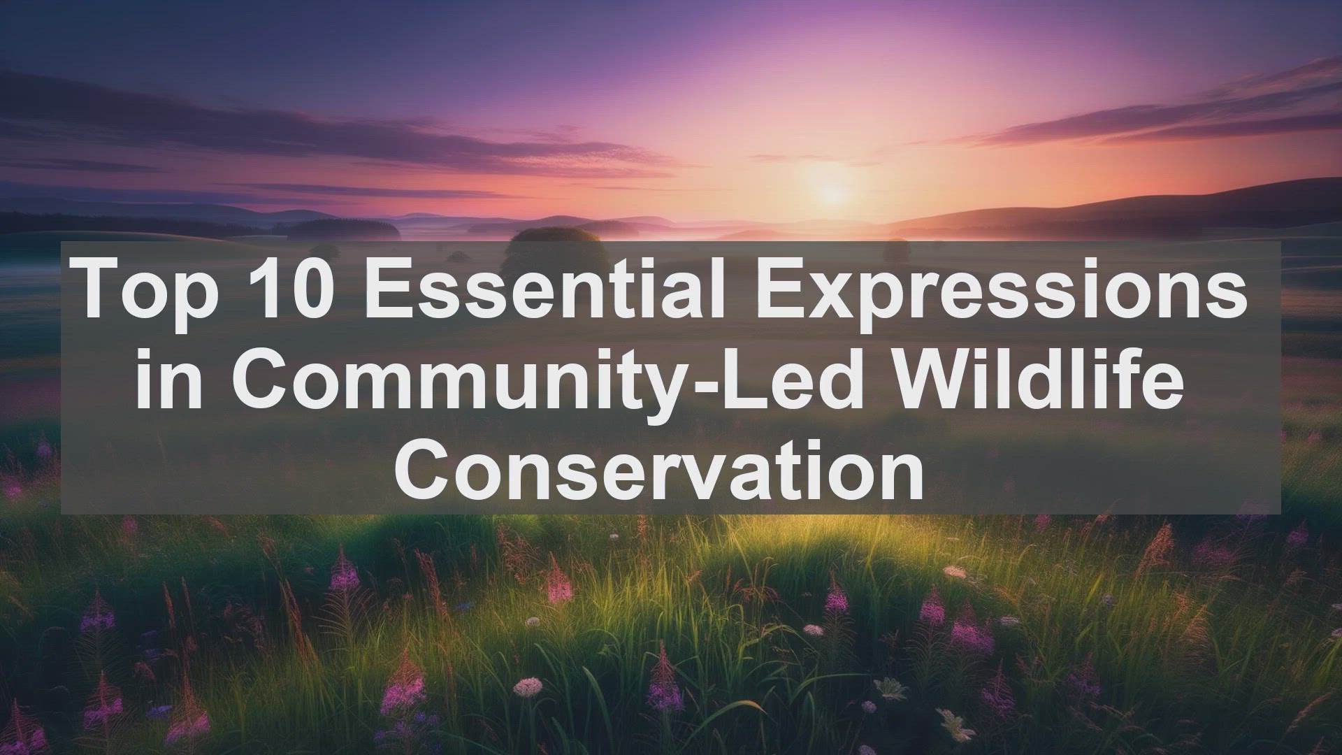 'Video thumbnail for Top 10 Essential Expressions in CommunityLed Wildlife Conservation'