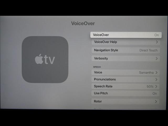Video thumbnail for How to Enable or Disable VoiceOver Feature on APPLE TV 4K - Hear Audio Description of Every Setting