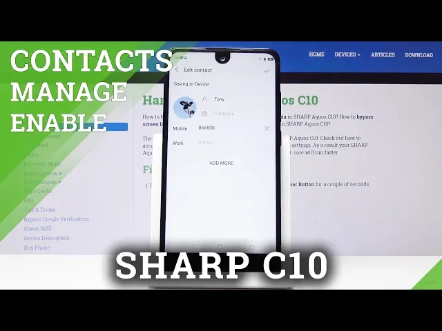 Video thumbnail for How to Add Photo to Contact in SHARP C10 - Personalize Contact Profile