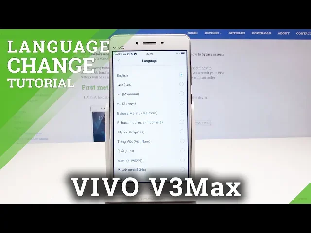 Video thumbnail for How to Change Language in VIVO V3Max - Set Up Language