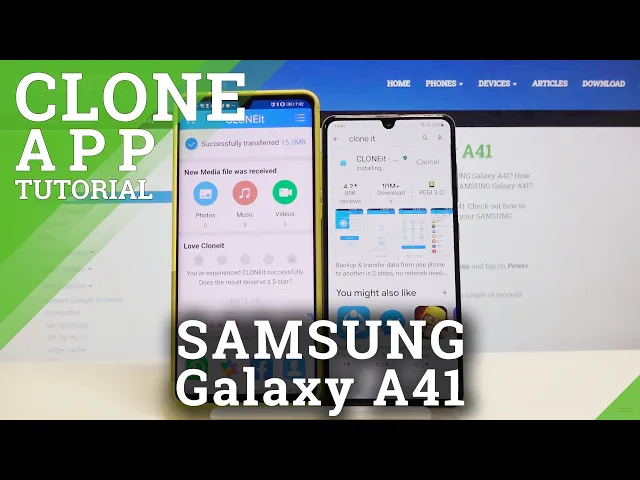 Video thumbnail for How to Use CLONEit app to Transfer Data Between Android Phone and SAMSUNG Galaxy A41