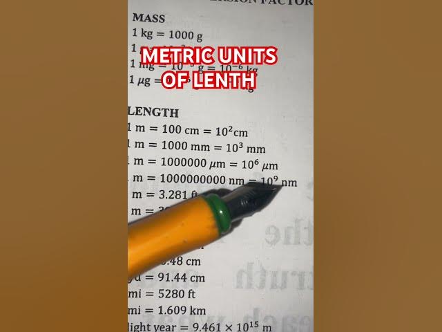 'Video thumbnail for Metric Units of Length | m, mm, cm, micrometer, nanometer, feet, inch, mile, kilometer, light year'