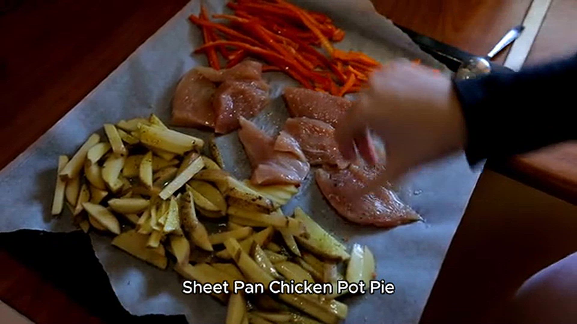 'Video thumbnail for Sheet Pan Chicken Pot Pie Recipe'