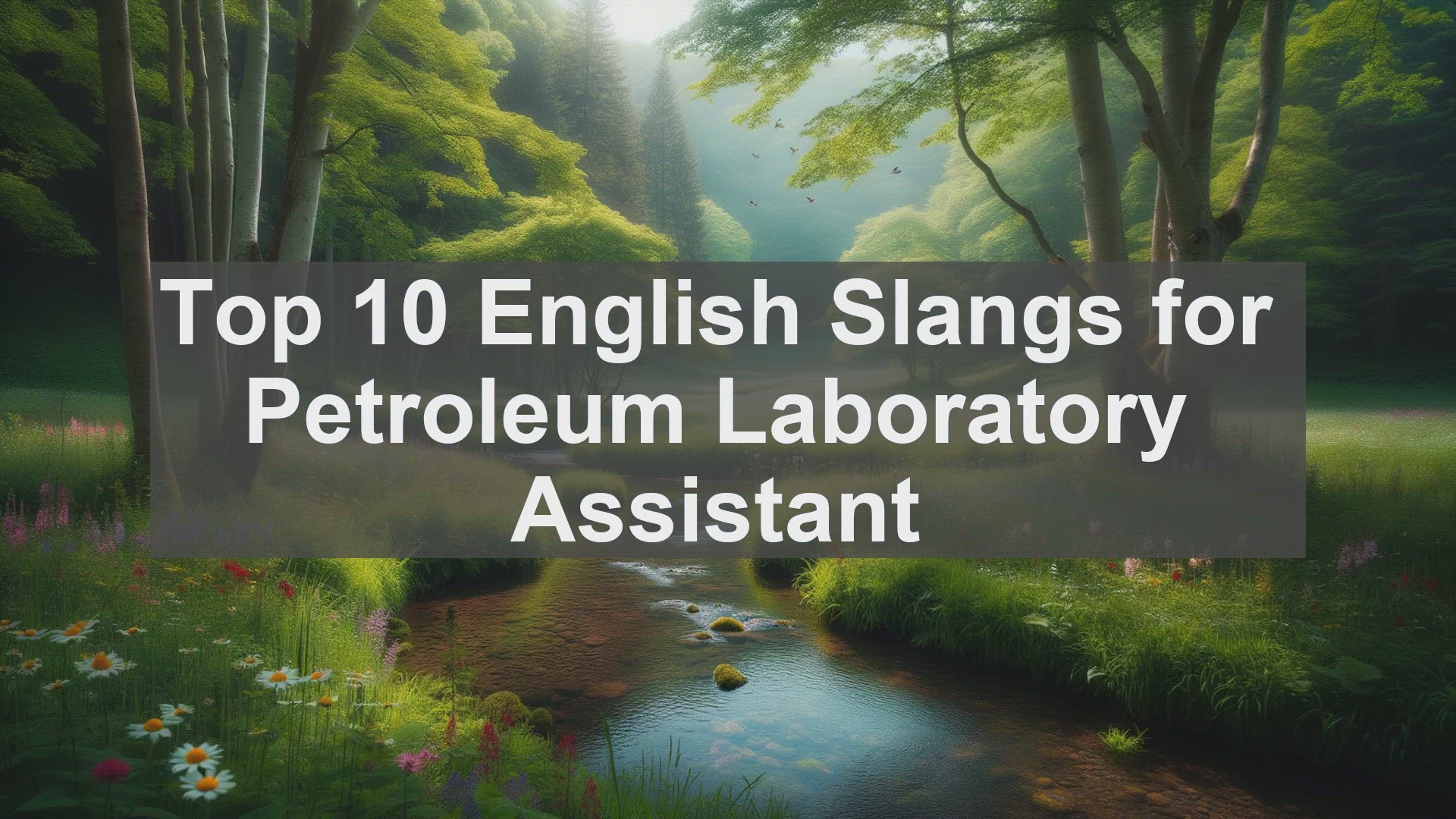 'Video thumbnail for Top 10 English Slangs for Petroleum Laboratory Assistant'