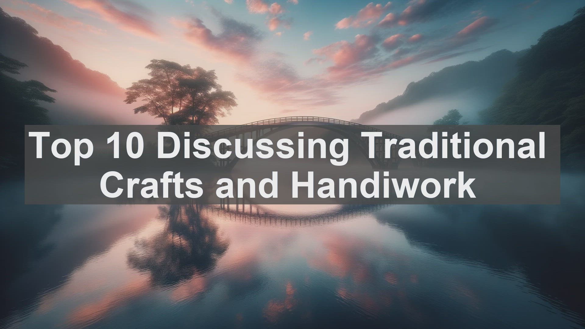'Video thumbnail for Top 10 Discussing Traditional Crafts and Handiwork'