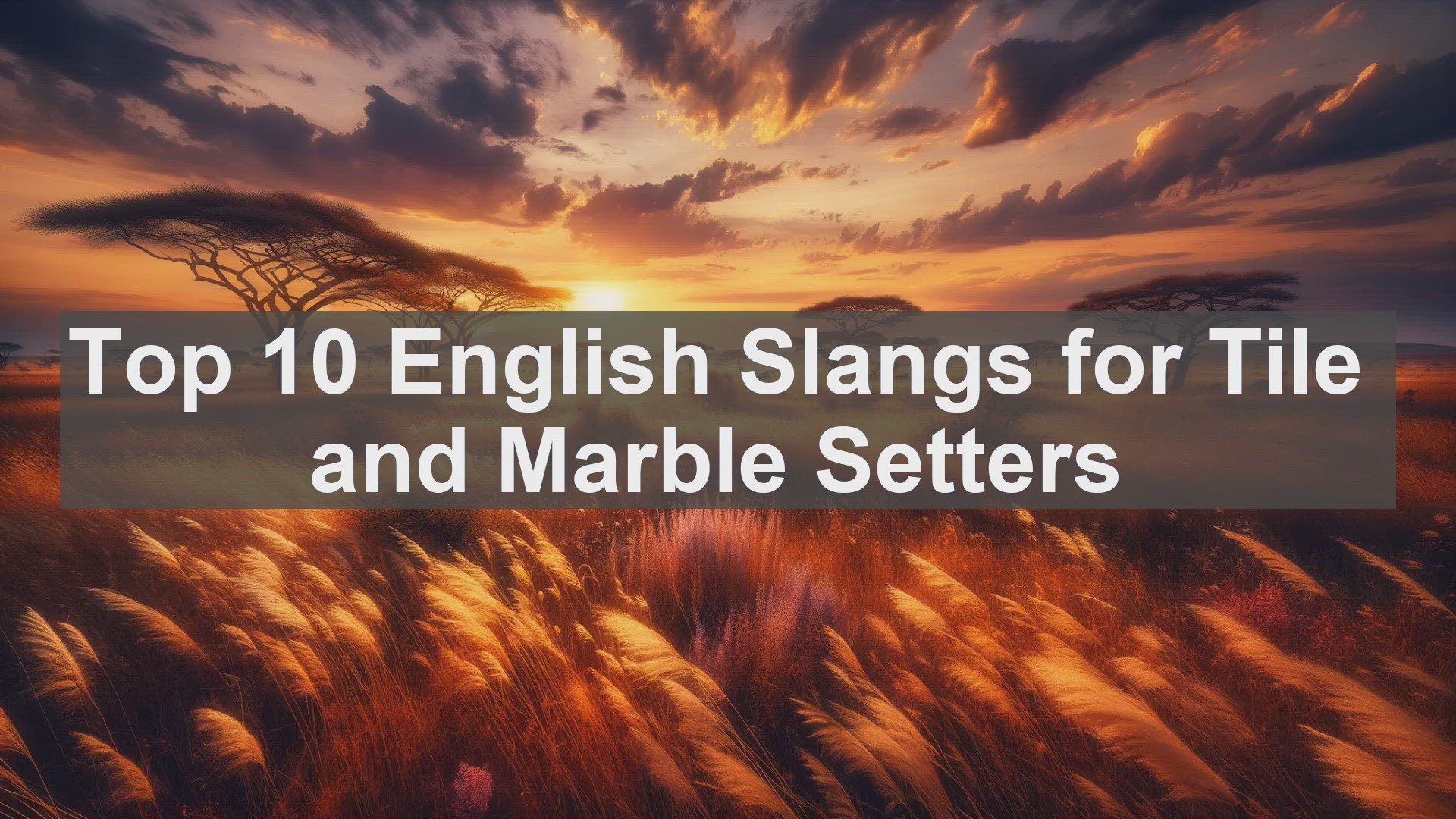 'Video thumbnail for Top 10 English Slangs for Tile and Marble Setters'
