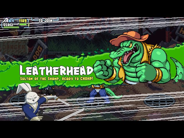 Video thumbnail for TMNT: SHREDDER'S REVENGE (LEATHERHEAD FIGHT) (USAGI YOJIMBO)