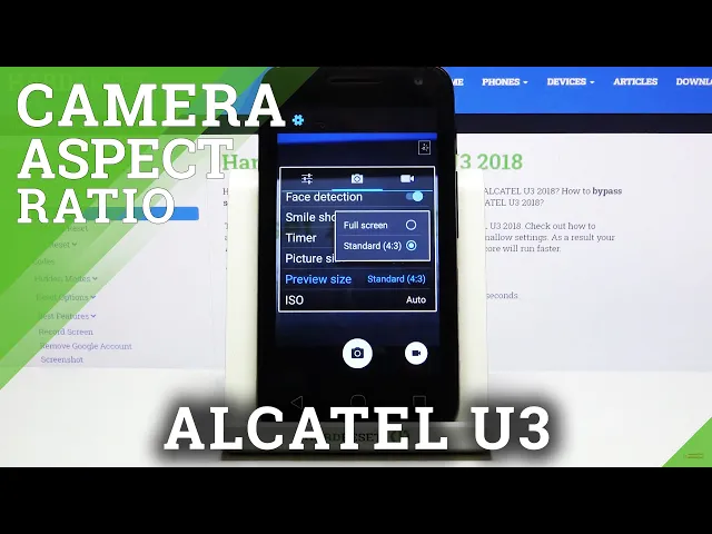 Video thumbnail for How to Change Aspect Ratio in ALCATEL U3 – Enter Camera Settings