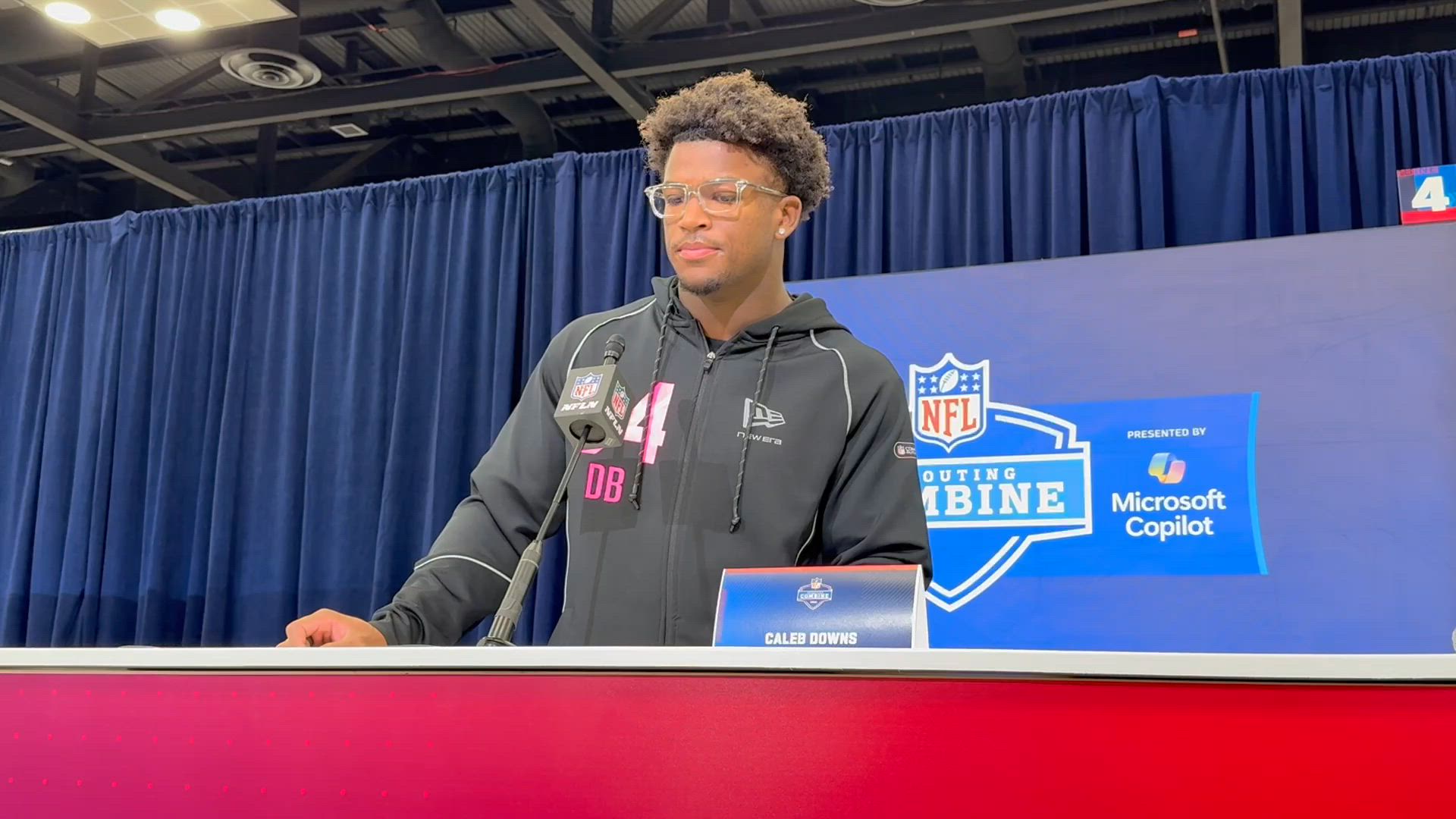 Video thumbnail for Los Angeles Rams Prospect and Ohio State Buckeye Caleb Downs on Affecting the Game and More