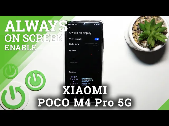 Video thumbnail for How to Enable Always On Display on XIAOMI Poco M4 Pro 5G –  Lock Screen Feature