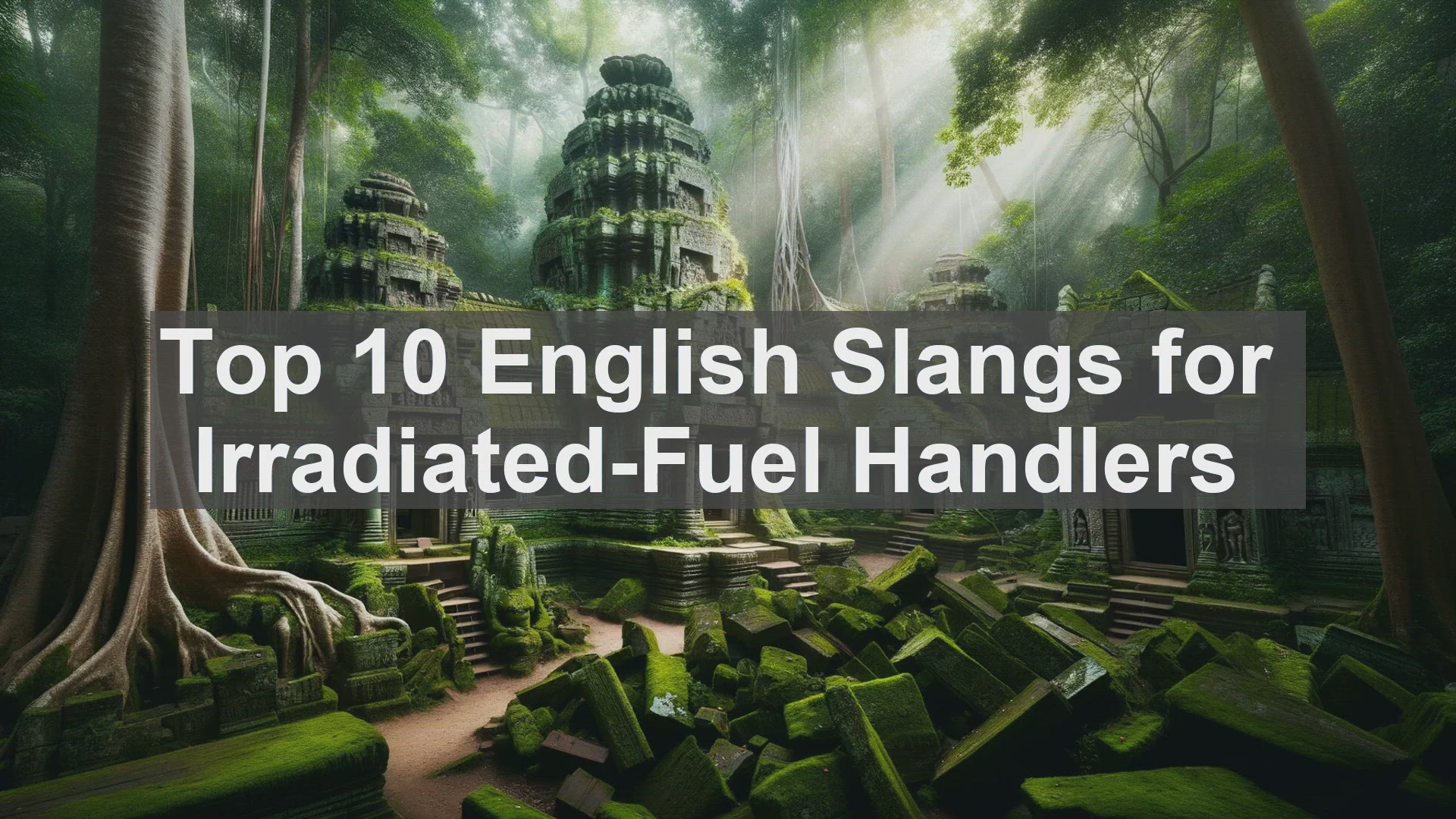'Video thumbnail for Top 10 English Slangs for IrradiatedFuel Handlers'