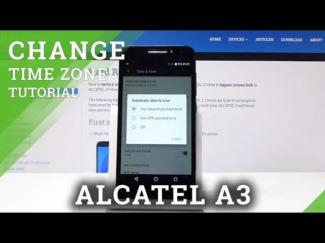 Video thumbnail for How to Change Date & Time in ALCATEL A3 - Time Settings