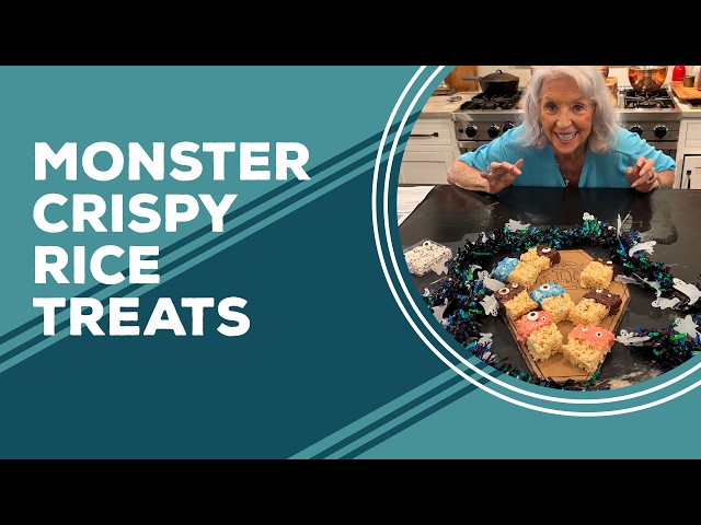 Video thumbnail for Love & Best Dishes: Monster Crispy Rice Treats Recipe | Easy Halloween Party Dessert Ideas