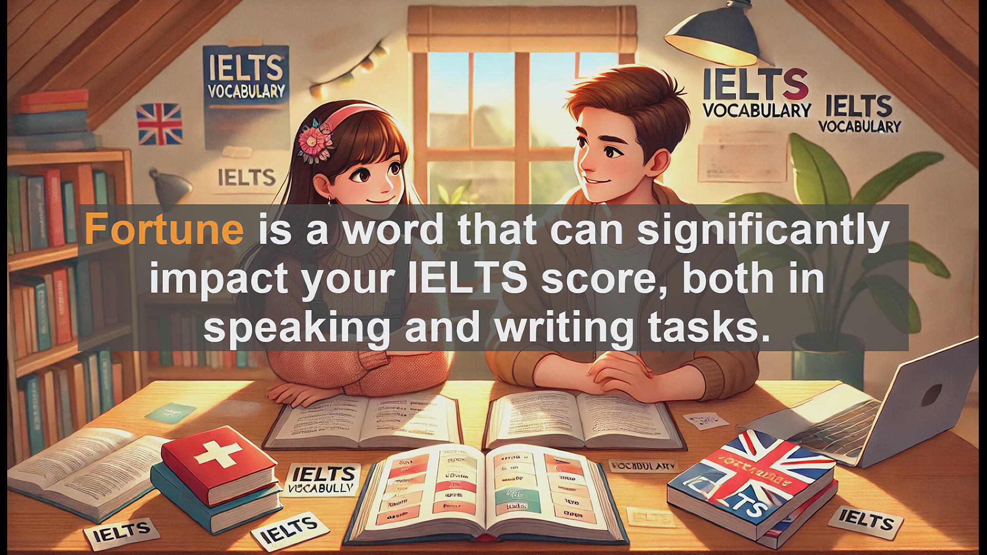 'Video thumbnail for 2500 Must Know IELTS 6.5 Vocabulary - Mastering the Word 'Fortune' for IELTS Success'