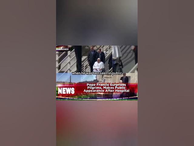 Video thumbnail for Pope Francis Surprises Pilgrims, Makes Public Appearance After Hospital